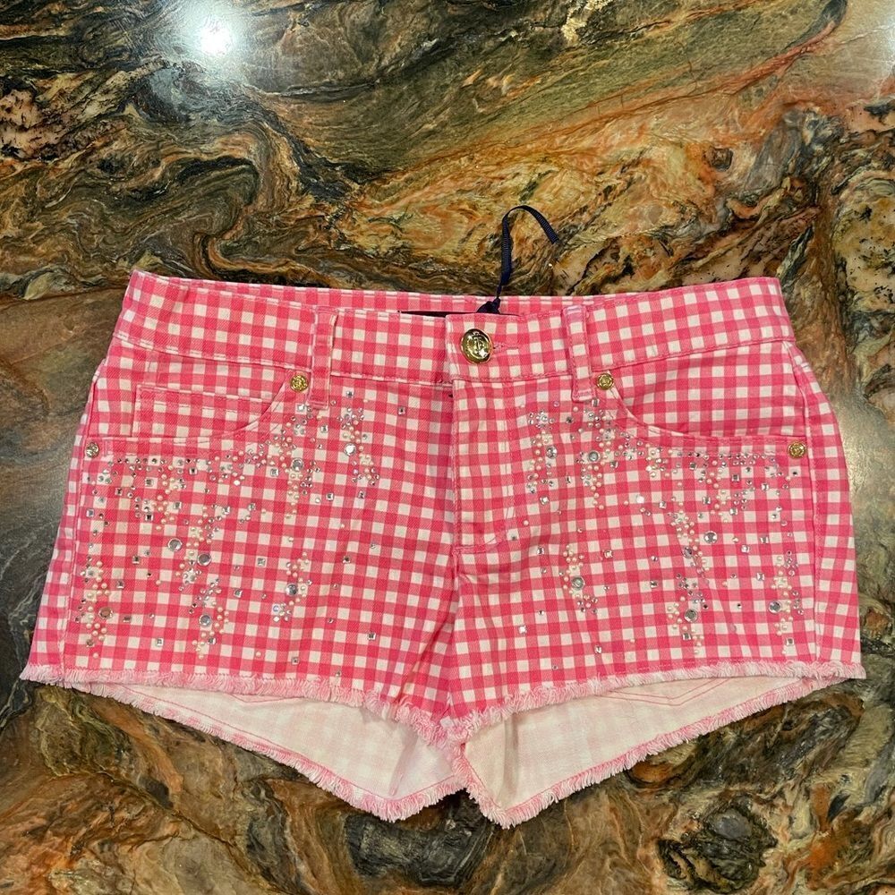 Juicy Couture mini gingham short size 24 NWT